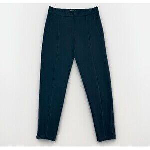 Betabrand Power Down Skinny Pants Green Blue Zip Ankle Ponte Size M